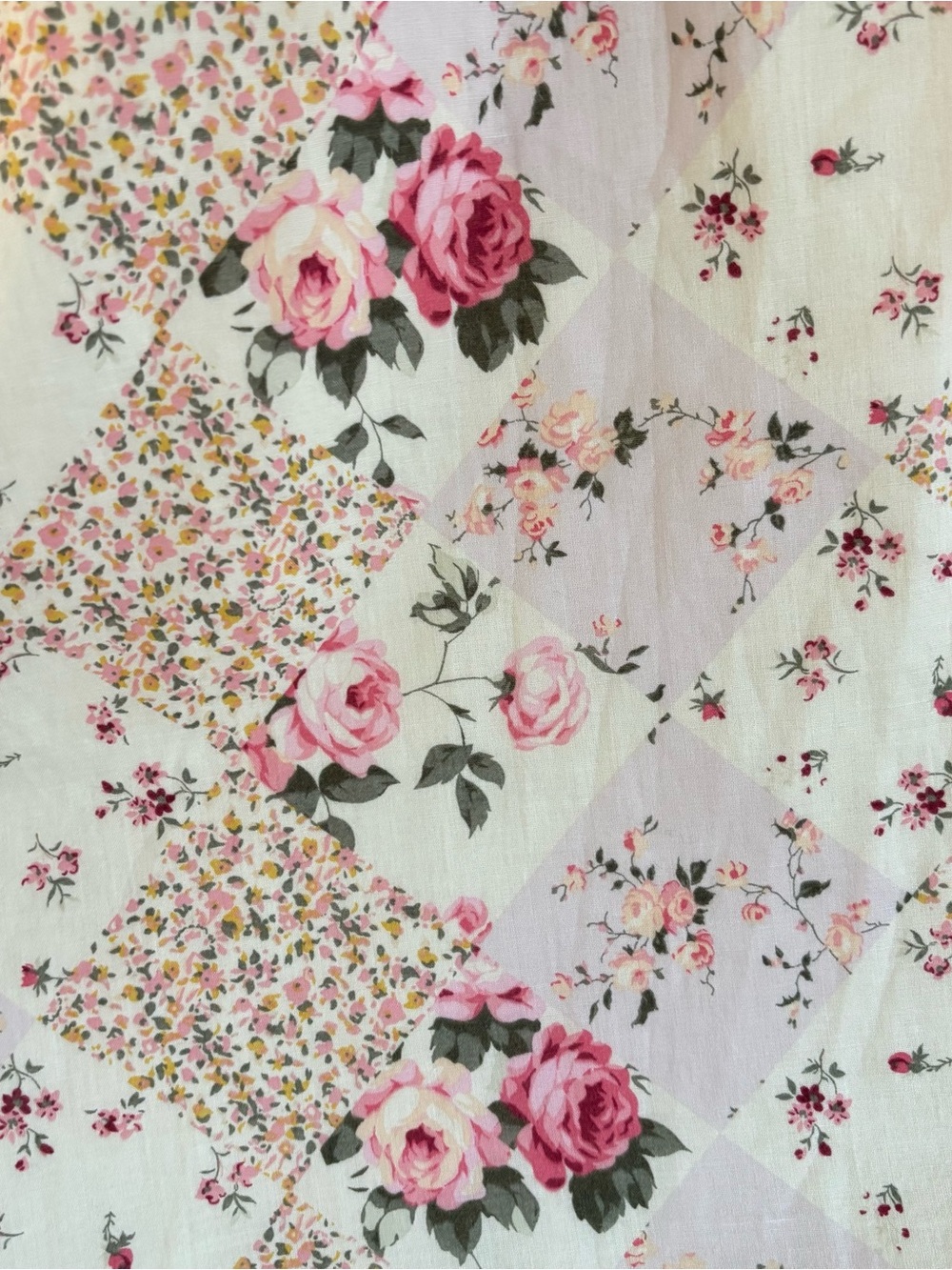 NWT Abercrombie & Fitch Emerson Puff Sleeve Midi Cotton Dress Floral Patchwork S - Picture 7 of 14